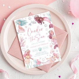 編集可能ワンダーザシーマーメイド招待状 招待状