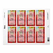 編集可能ヴィンテージいちごクレートラベル ラベル (フルシート)