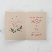 編集可能ヴィンテージおもしろいクリスマスカード シーズンカード (内部)