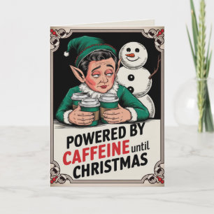 編集可能ヴィンテージおもしろいクリスマスカード シーズンカード