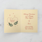 編集可能ヴィンテージおもしろいクリスマスカード シーズンカード (内部)