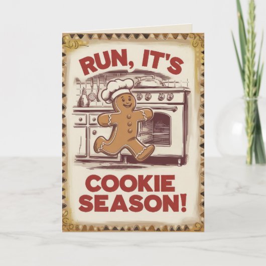 編集可能ヴィンテージおもしろいクリスマスカード シーズンカード (正面)