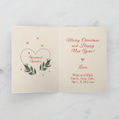 編集可能ヴィンテージおもしろいクリスマスカード シーズンカード (内部)