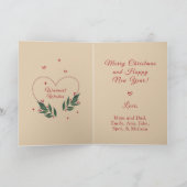 編集可能ヴィンテージおもしろいクリスマスカード シーズンカード (内部)