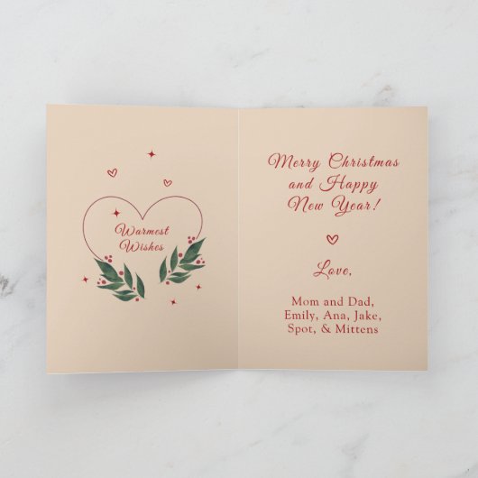 編集可能ヴィンテージおもしろいクリスマスカード シーズンカード (内部)