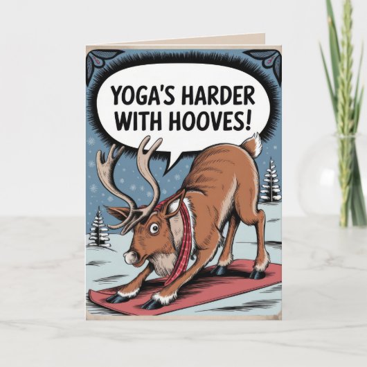 編集可能ヴィンテージおもしろいクリスマスカード シーズンカード (正面)