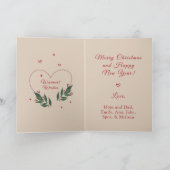 編集可能ヴィンテージおもしろいクリスマスカード シーズンカード (内部)