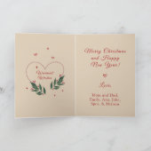 編集可能ヴィンテージおもしろいクリスマスカード シーズンカード (内部)