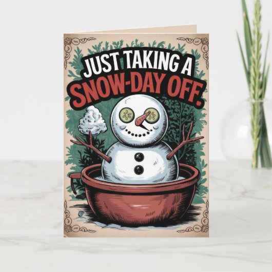 編集可能ヴィンテージおもしろいクリスマスカード シーズンカード (正面)