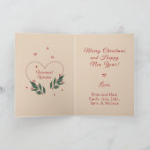 編集可能ヴィンテージおもしろいクリスマスカード シーズンカード (内部)