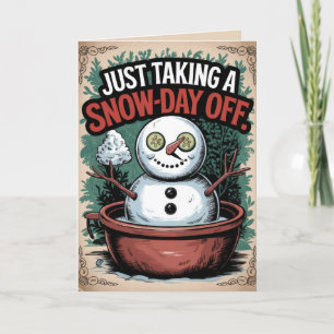 編集可能ヴィンテージおもしろいクリスマスカード シーズンカード