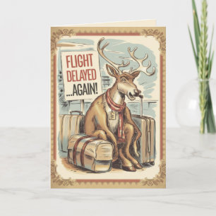 編集可能ヴィンテージおもしろいクリスマスカード シーズンカード