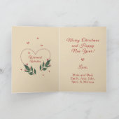 編集可能ヴィンテージおもしろいクリスマスカード シーズンカード (内部)