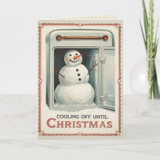 編集可能ヴィンテージおもしろいクリスマスカード シーズンカード (正面)
