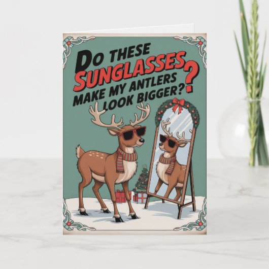 編集可能ヴィンテージおもしろいクリスマスカード シーズンカード (正面)