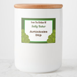 編集可能ヴィンテージアーティチョークレシピシール フードラベル