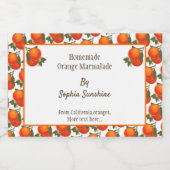 編集可能ヴィンテージオレンジのパターン食品ラベル フードラベル (シングルラベル)