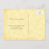 編集可能ヴィンテージオークツリー新しい住所はがき ポストカード (裏面)