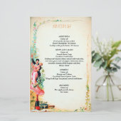 編集可能ヴィンテージカップルとシャンパンメニュー (スタンド正面)