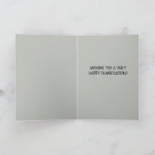 編集可能ヴィンテージガールリンクトルコサンクスギビング カード (内部)