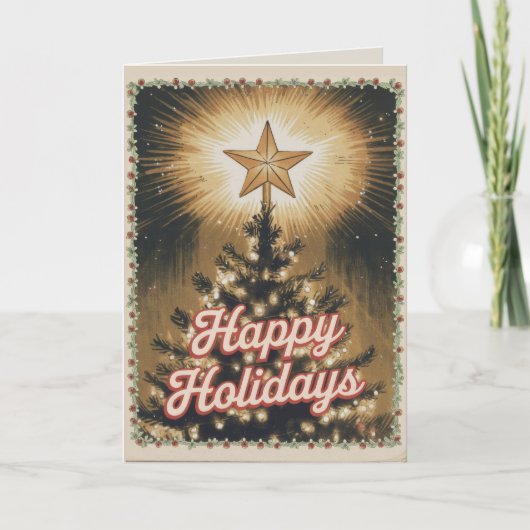 編集可能ヴィンテージクリスマスクリスマスカード シーズンカード (正面)