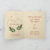 編集可能ヴィンテージクリスマスクリスマスカード シーズンカード (内部)