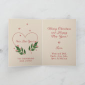 編集可能ヴィンテージクリスマスクリスマスカード シーズンカード (内部)