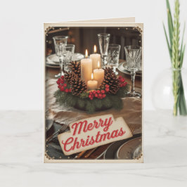 編集可能ヴィンテージクリスマスクリスマスカード シーズンカード