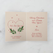 編集可能ヴィンテージクリスマスクリスマスカード シーズンカード (内部)