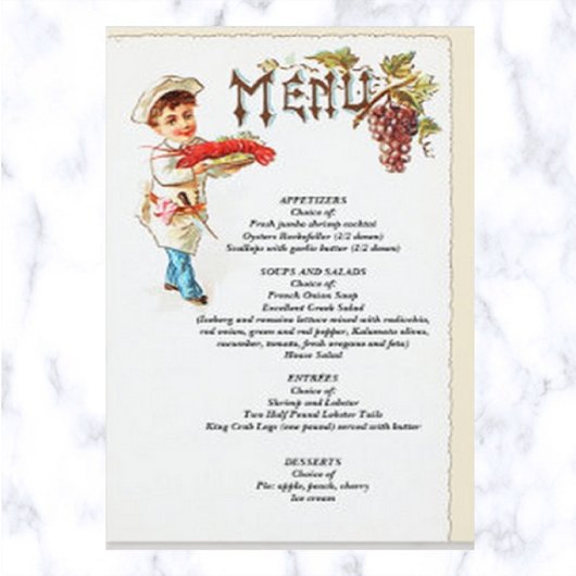 編集可能ヴィンテージシェフとロブスター