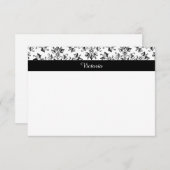 編集可能ヴィンテージダマスクデイジーフローラアートノートカード ノートカード (正面/裏面)