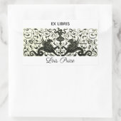 編集可能ヴィンテージドラゴン装飾蔵書票 長方形シール (バッグ)