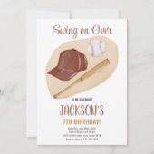 編集可能ヴィンテージボーイズスポーツパーティーカード（手袋付） 招待状 (正面)