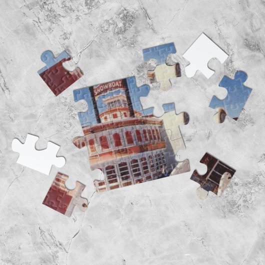 編集可能ヴィンテージラスベガスショップボート ジグソーパズル