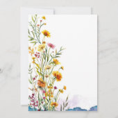 編集可能ヴィンテージワイルドフラワー40歳の誕生日 招待状 (裏面)