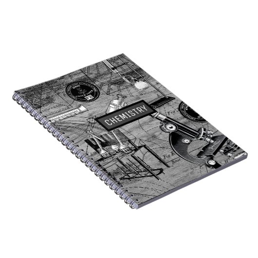 編集可能ヴィンテージ化学実験室の機器ノートブック ノートブック (右側)