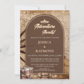 編集可能ヴィンテージ旅行ベビーシャワー招待状 招待状 (正面)