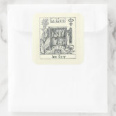 編集可能ヴィンテージ本棚プラントカメラ蔵書票 スクエアシール (バッグ)