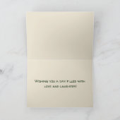 編集可能ヴィンテージ束デイジー誕生日 カード (内部)