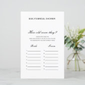 編集可能何歳だった？ブライダルシャワーゲーム (スタンド正面)