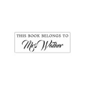 編集可能先生スクリプト蔵書票/名前 セルフインキングスタンプ (デザイン)