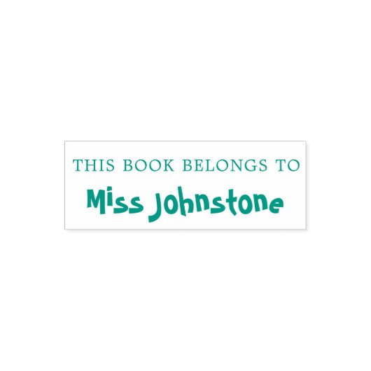 編集可能先生 – この本は蔵書票に属する セルフインキングスタンプ (デザイン)