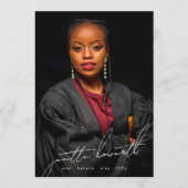 編集可能写真テンプレート大学卒業 案内状 (正面)