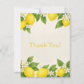 編集可能地中海リモンチェロ誕生日 サンキューカード (裏面)