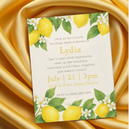 編集可能地中海リモンチェロ誕生日 招待状