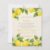 編集可能地中海リモンチェロ誕生日 招待状 (正面)