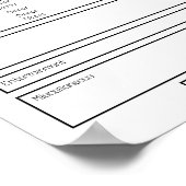 編集可能型枠月次ビジネス経費シート ポスター (角)