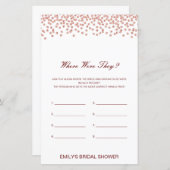 編集可能場所ブライダルシャワーゲーム (正面/裏面)