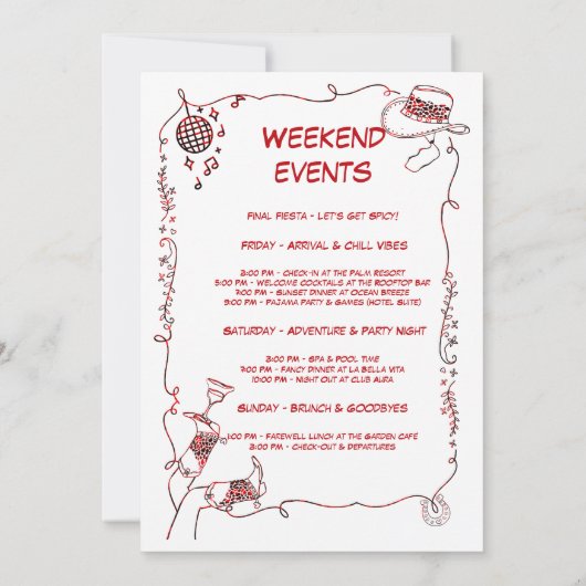 編集可能女性のカーボーイバチェロレッテ 招待状 (裏面)