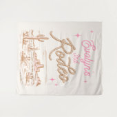 編集可能女性のカーボーイ誕生日タペストリー タペストリー (正面(横))